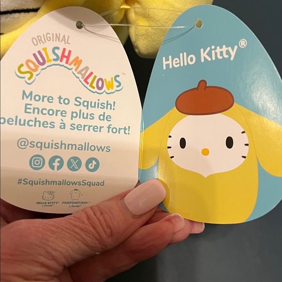NWT, HELLO KITTY SQUISHMALLOW 8” POMPOMPURIN HOODIE - Picture 5 of 10